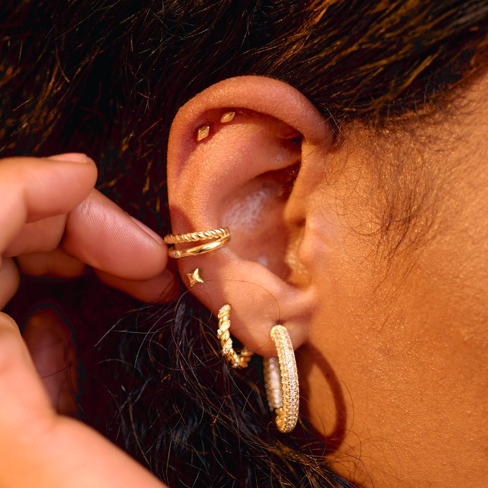 Harmony Hoops (Gold & Silver) - Pair - Image 5