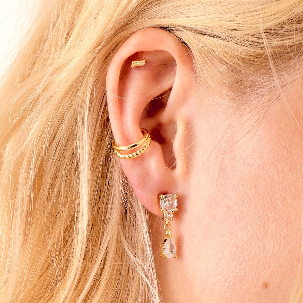 Tiana Crystal Bars (Gold & Silver) - Pair - Image 4