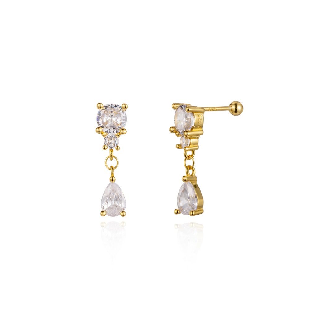 Tiana Crystal Bars (Gold & Silver) - Pair - Image 5