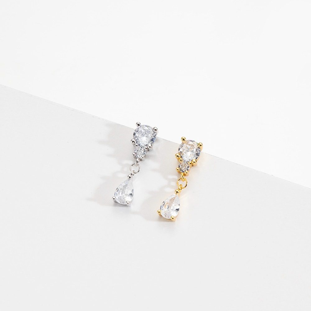Tiana Crystal Bars (Gold & Silver) - Pair - Image 7