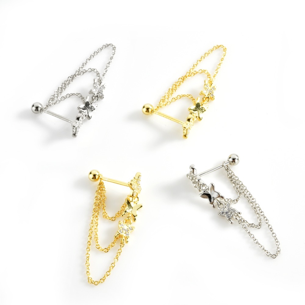 Butterfly Chain (Gold & Silver) - Posh Piercing